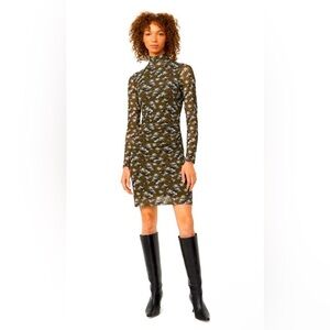Frank & Oak Olive Long Sleeve Dress